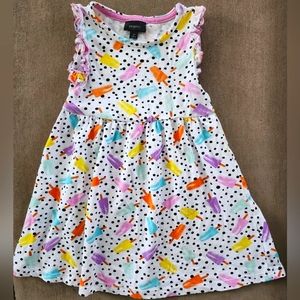 Girls 3T white with polka-dots & colorful popsicles